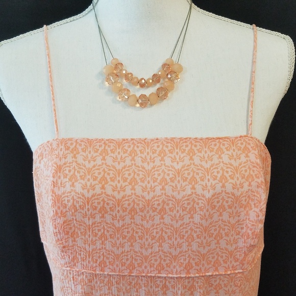 SOLD Express Dress Coral Peach Sundress Juniors - Picture 2 of 6